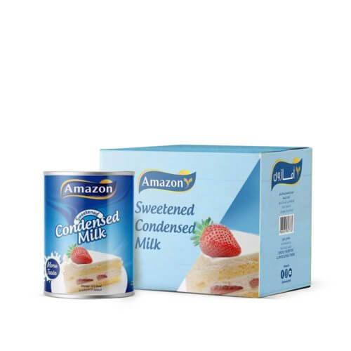 Amazon Sweetened Condensed Milk 48x395g- bulk items-catering items- wholesale- cafe and restaurant supply- bakery- pastry- occasion