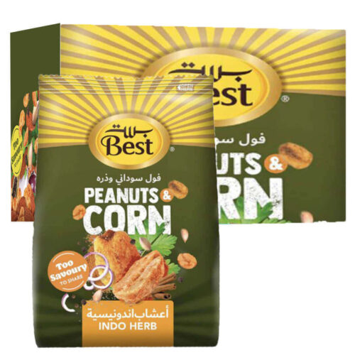 Best Indo Herb Peanuts Corn Bag 24x150g