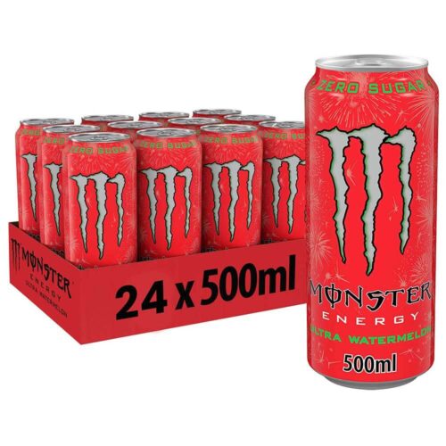 Monster Energy Drink Ultra Watermelon 24x500ml, fresh drink uae