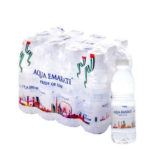 Aqua Emarati Natural Mineral Water 12x300ml- Bulk items- Catering items- Wholesale- Restaurant and Cafe supply