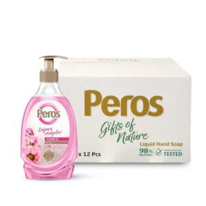 Peros Liquid Hand-Soap Amber & Rose 12x400ml- Bulk items- Catering items- Wholesale Cleaning Products- Essential Products