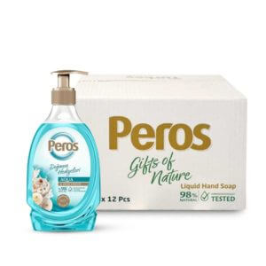 Peros Liquid Hand-Soap Aqua & Sea-Breeze 12x400ml- Bulk items- Catering items- Wholesale Cleaning Products- Liquid hand soap