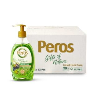 Peros Liquid Hand-Soap Olive & Bergamot 12x400ml- Bulk items- Catering items- Wholesale Essential Products- Cleaning Products- Liquid Hand Soap