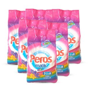 Peros Powder-Detergent Matic Bag Bright-Colors 6x3kg- Bulk items- Catering items- Wholesale Powder Detergent Products- Essentials Products- Cleaning Products