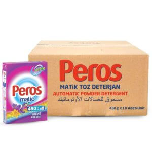 Peros Powder Detergent-Matic Box Color 18x450g- Bulk items- Catering items- Wholesale Powder Detergent Products- Essentials Products