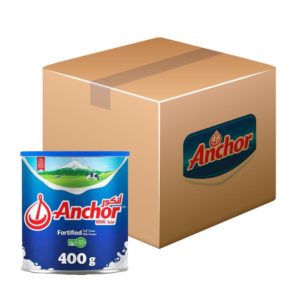 Anchor Milk Powder Tin 12x400g- Bulk items- Catering items- Bulk promotion- Cafe Supply- Wholesale- Dairy Products