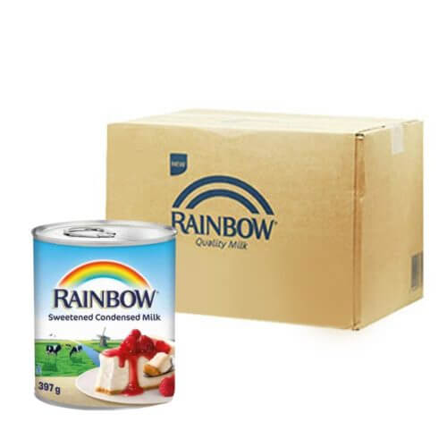 Rainbow Sweet Condensed Milk 48x397g- Bulk items- Catering items- Buffet- Cafe and Restaurant Supply- Dessert- Sweets