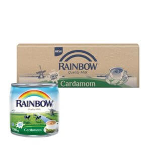 Rainbow Evaporated-Milk Cardamom 48x170g- Bulk items- Best Online Grocery Dubai