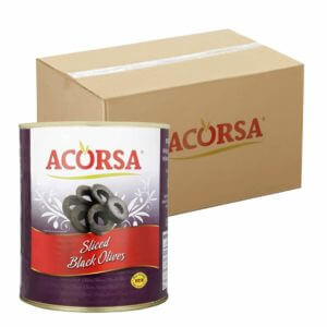 Acorsa Black-Sliced Olives 6x3.35kg- Catering items- Bulk items- Wholesale Products- Catering & Restaurant Supply- Buffet