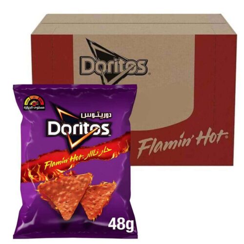 Doritos Flaming and Hot snacks 48g