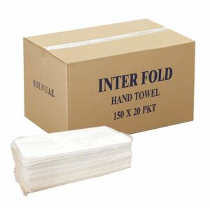 Interfold Hand Towel 150x20pckt- Bulk items- Catering items- Wholesale- Cafe and Restaurant Supply- Catering- Buffet