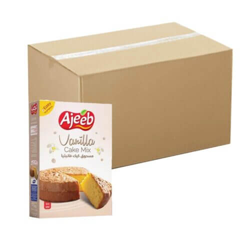Ajeeb Vanilla Cake-Mix 12x500g- bulk items- catering items- wholesale- Bakery-pastry- party