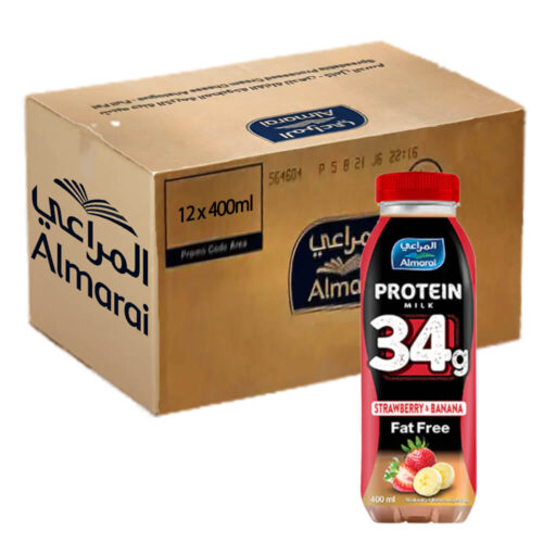 Almarai Strawberry & Banana Protein Milk Fat Free