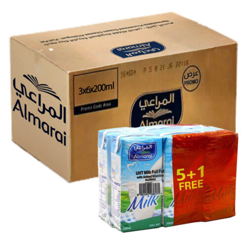 Almarai UHT Milk Full Fat-3x6x200ml