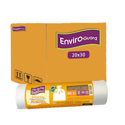 Enviro-Guard 5 Gallon White Rolls Trash Bag 46x52 20x30 Pcs
