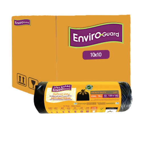 Enviro-Guard 79 Gallon Black Wavetop Trash Bag 120×140