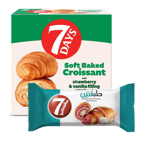 كرواسون فراولة وفانيلا 22x90جم