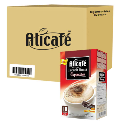 Alicafé French Roast Cappuccino 13g-x-10-sachets-x-20-boxes.
