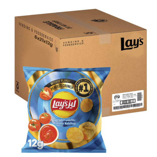 ليز بنكهة كاتشب الطماطم 6x21x12جم
