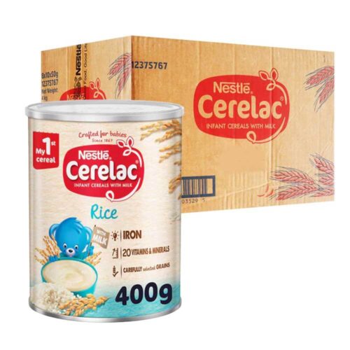 Cerelac Instant Cereals with Iron + Rice Form 6 Months 24 x 400g