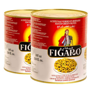 Figaro Sliced Green Olives Tin Spain 2x8kg - Martoo Wholesale
