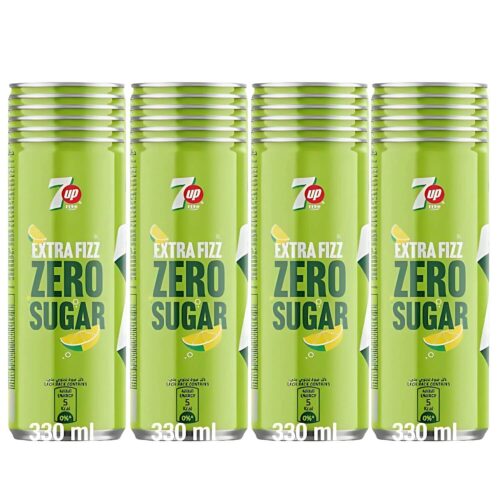7Up Zero Sugar Extra Fizz Carbonated Drinks Can 330ml