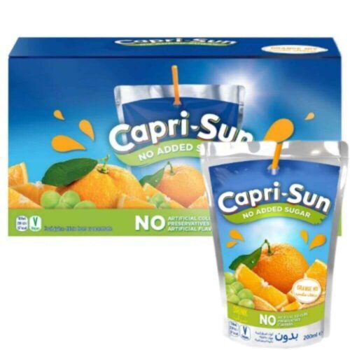 Capri Sun Orange No Added Sugar drink 40x200ml