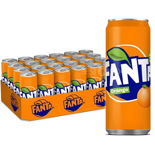 Fanta Orange Carbonated Drinks Can 24x330ml