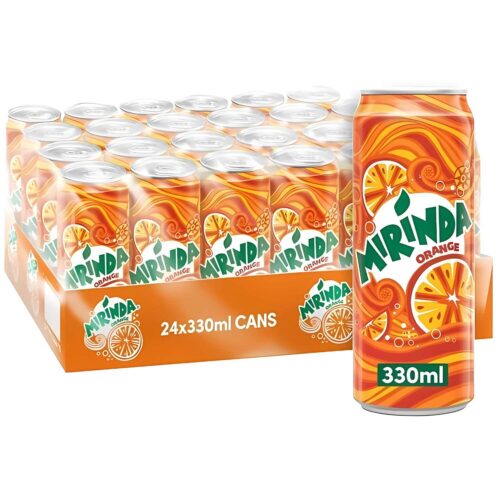 Mirinda Orange Carbonated Drinks Can 24x330ml