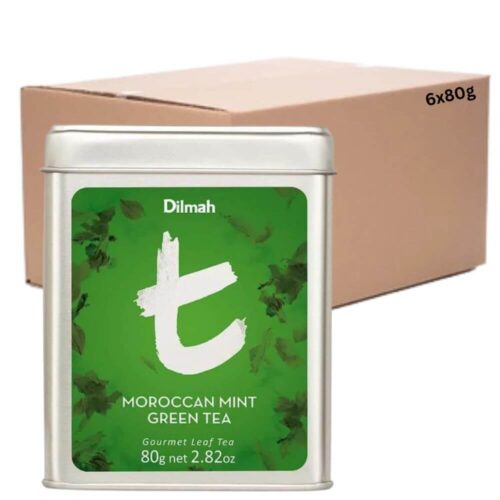 T-Series Tin Caddy Moroccan Mint Green Tea  Loose Leaf Dilmah