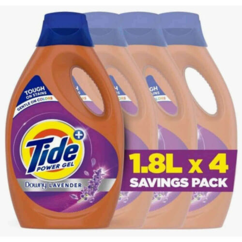 Tide Core+ Power Gel Liquid Detergent Downy Lavender 4x1.8L